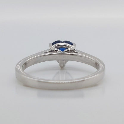 0.90ct Sapphire Heart and Diamond Ring