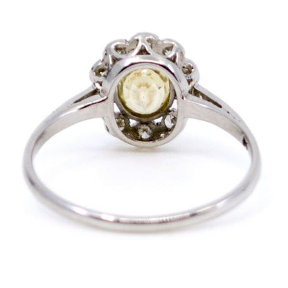 Vintage 1.00ct Yellow Sapphire and Single Cut Diamond Ring