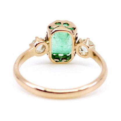 Antique Victorian Emerald and Diamond Ring