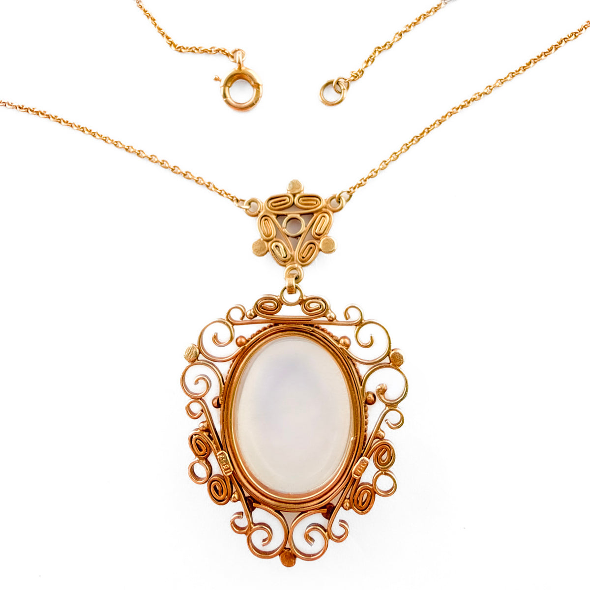 Edwardian Moonstone Pendant Necklace