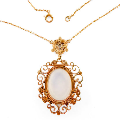 Edwardian Moonstone Pendant Necklace