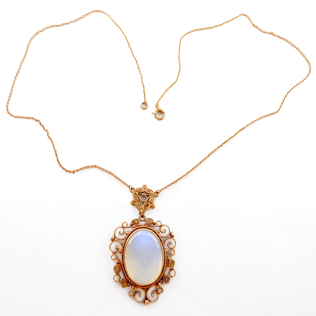 Edwardian Moonstone Pendant Necklace