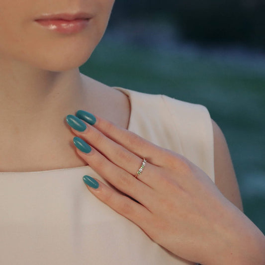 Natural Yellow and White Diamond Half Eternity Ring