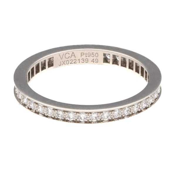 Vintage Van Cleef and Arpels Diamond Full Eternity Ring in Platinum
