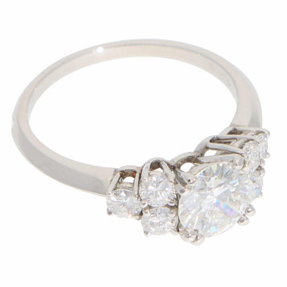 Boucheron diamond ring in platinum.