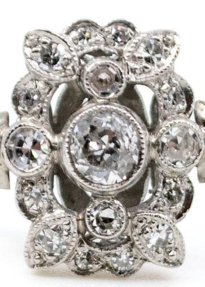 Antique Art Deco Diamond Platinum Ring