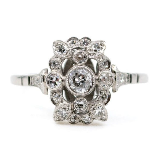 Antique Art Deco Diamond Platinum Ring