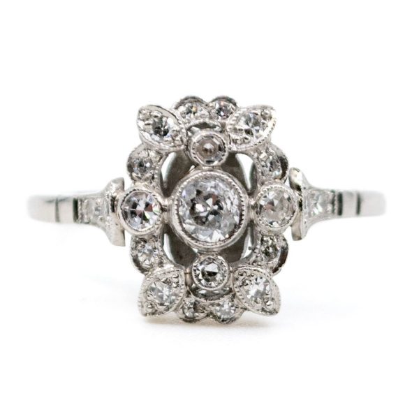 Antique Art Deco Diamond Platinum Ring