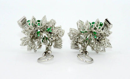 George Hakim Emerald and Diamond Clip On Earrings