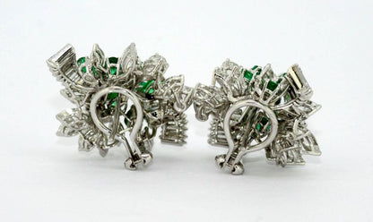 George Hakim Emerald and Diamond Clip On Earrings