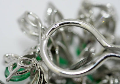 George Hakim Emerald and Diamond Clip On Earrings