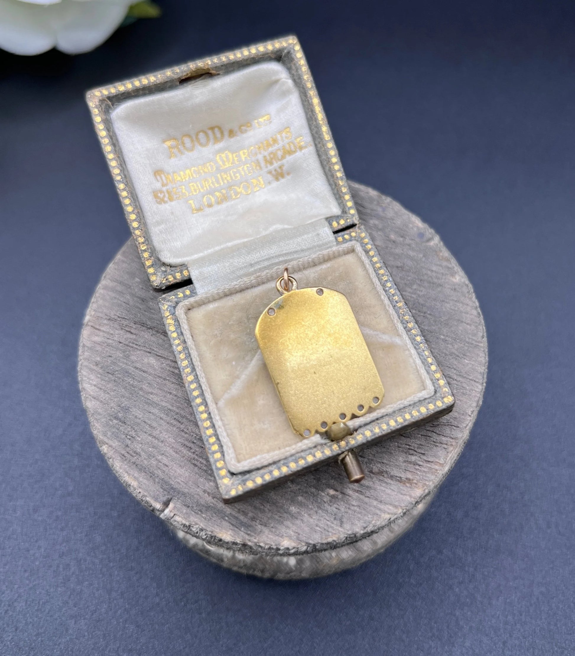 Antique 18 Carat Gold Diamond Set Madonna Religious Pendant, Circa 1910
