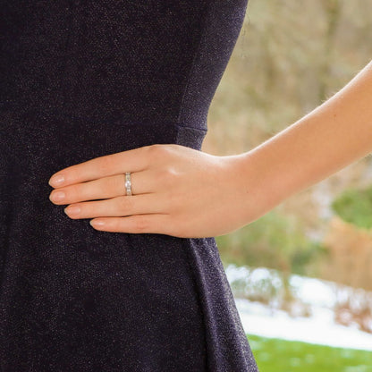 Art Deco Inspired 1.87ct Baguette Diamond Full Eternity Ring in Platinum