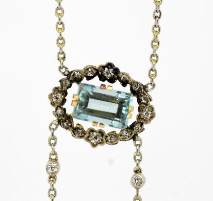 Antique Belle Époque Aquamarine and Diamond Suite