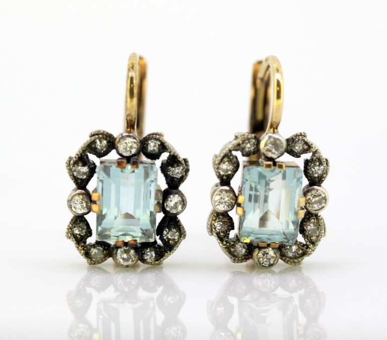 Antique Belle Époque Aquamarine and Diamond Suite