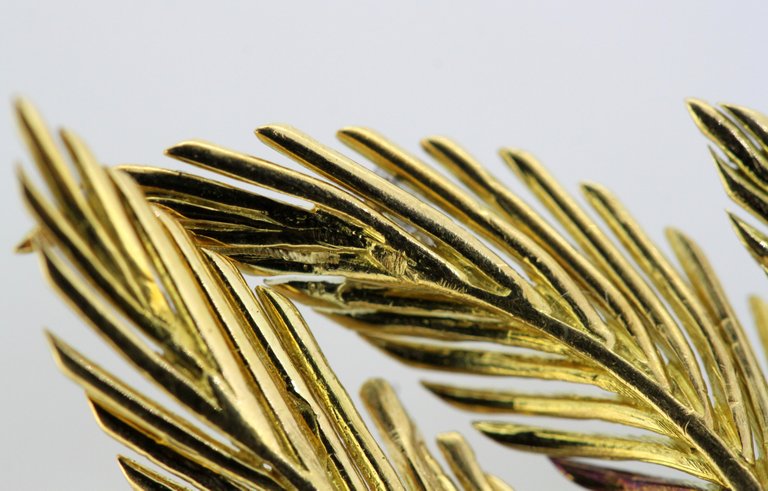 Vintage Aquamarine and Diamond Floral Brooch