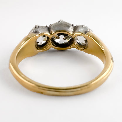 Antique 3 Stone Trilogy Diamond Ring 2.65ct