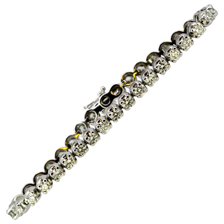 18ct White Gold Diamond Tennis Bracelet