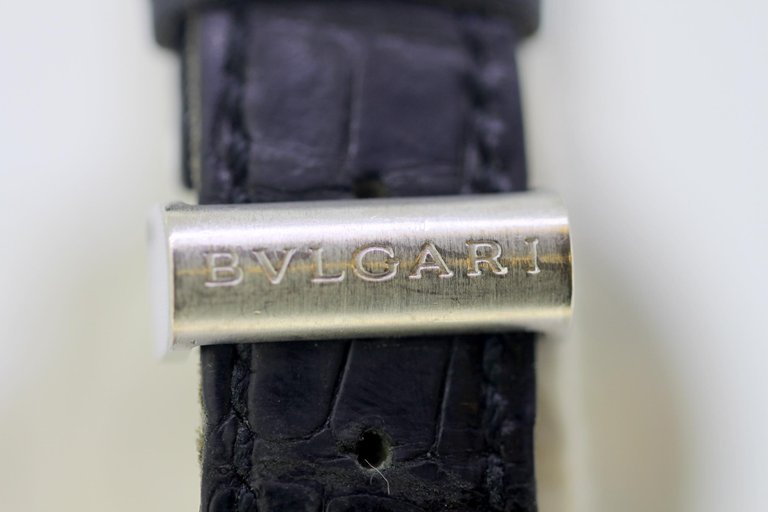 Vintage Bvlgari "Diagono" men's automatic wristwatch set in 18ct white gold.