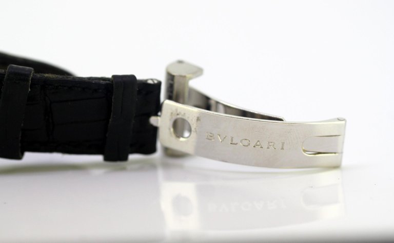 Vintage Bvlgari "Diagono" men's automatic wristwatch set in 18ct white gold.