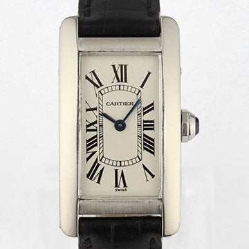 Cartier Tank Americaine 1713 Ladies 18ct White Gold Quartz Watch