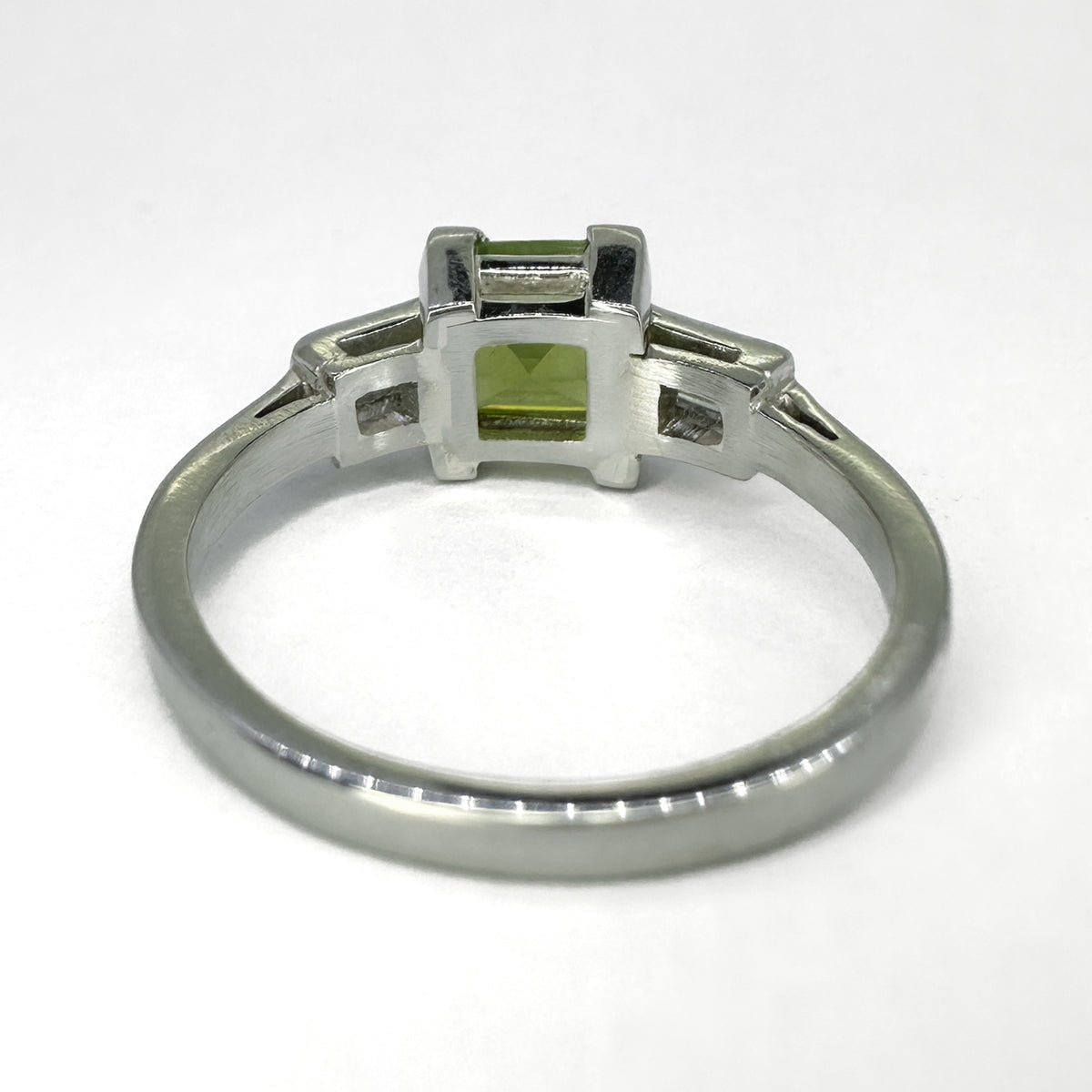 Peridot Diamond Trilogy Ring