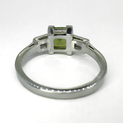 Peridot Diamond Trilogy Ring