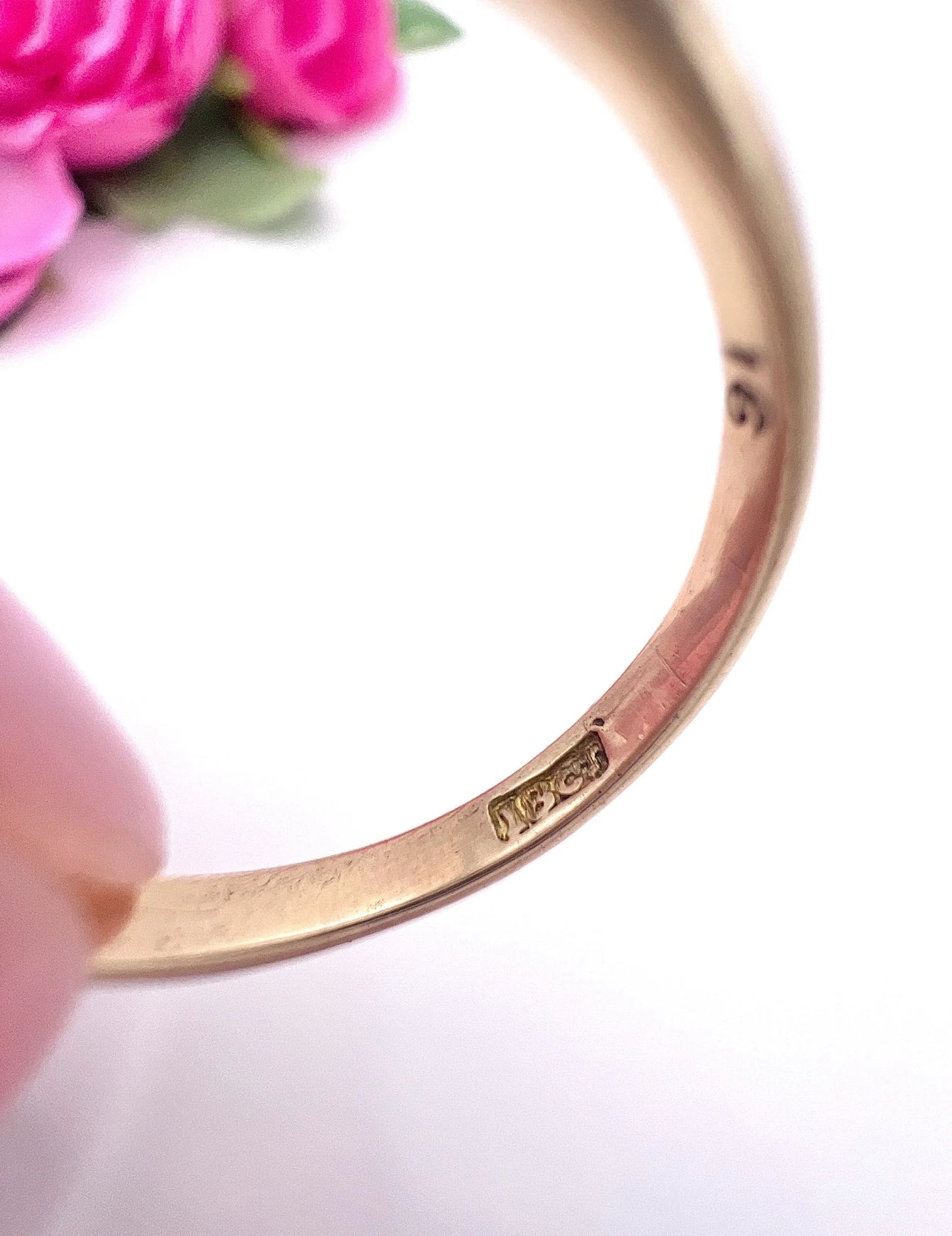 Antique 18 Carat Gold ADORE Amethyst, Diamond, Opal, Ruby and Emerald Acrostic Ring