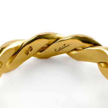 Vintage Kutchinsky Twisted 18ct Yellow Gold Band Ring, Circa 1970