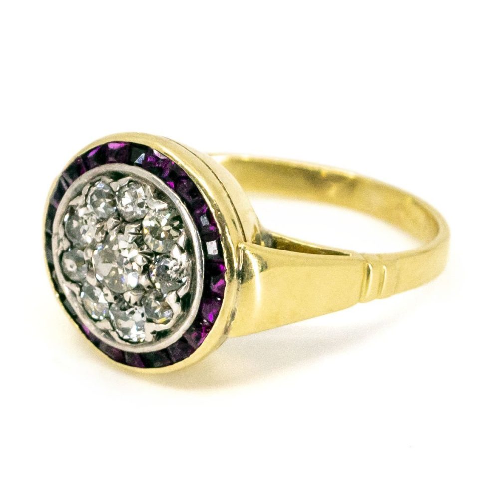 Antique Art Deco Ruby and Diamond Ring