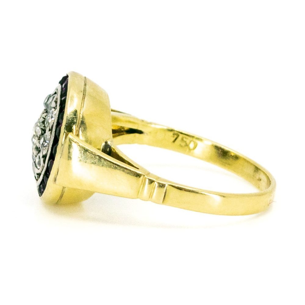 Antique Art Deco Ruby and Diamond Ring