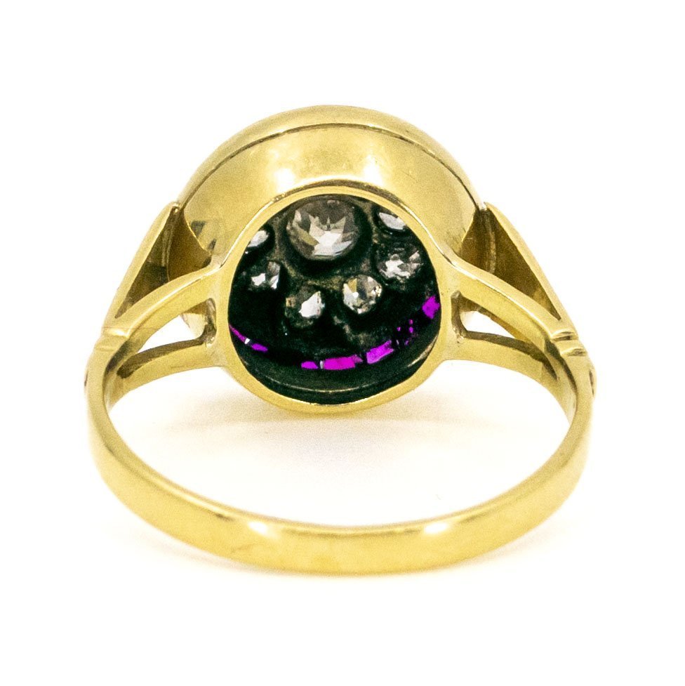 Antique Art Deco Ruby and Diamond Ring