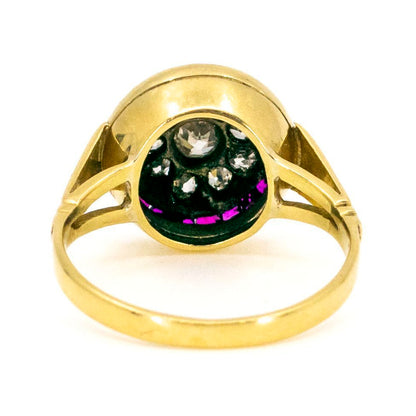 Antique Art Deco Ruby and Diamond Ring