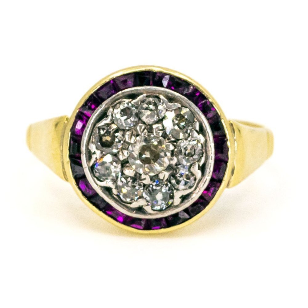 Antique Art Deco Ruby and Diamond Ring