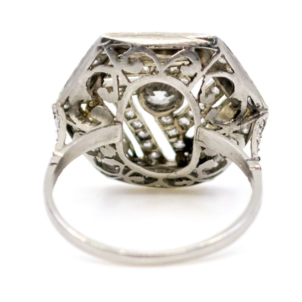 Antique Art Deco Hexagonal Diamond Ring