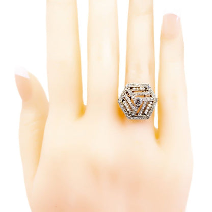 Antique Art Deco Hexagonal Diamond Ring