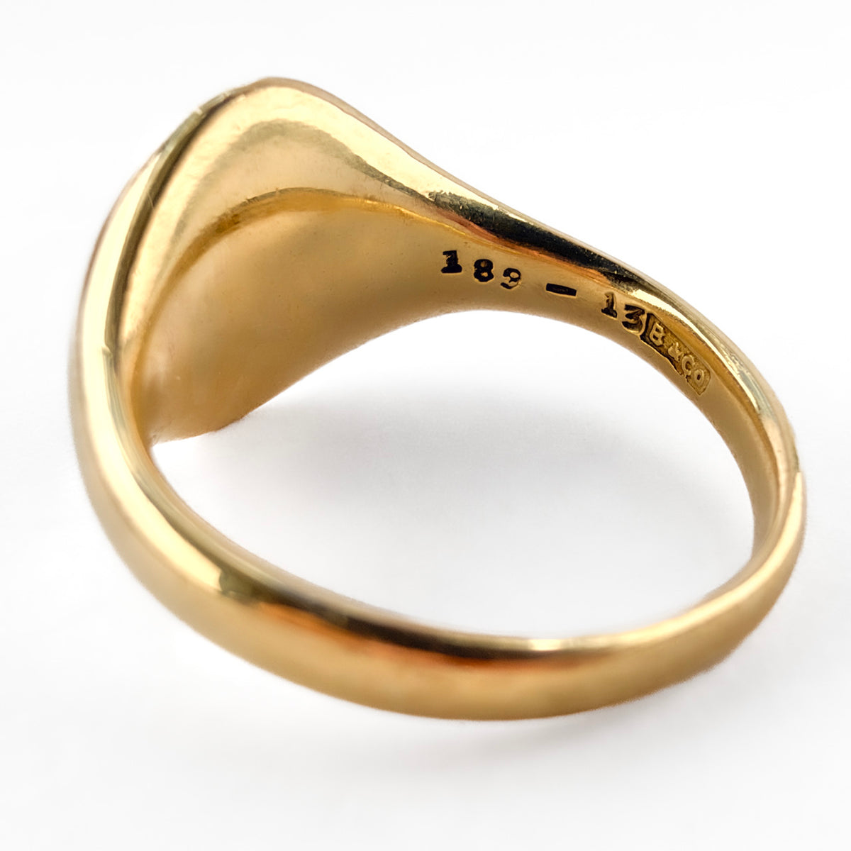 1918 Lynx &amp; Motto Intaglio Signet Ring