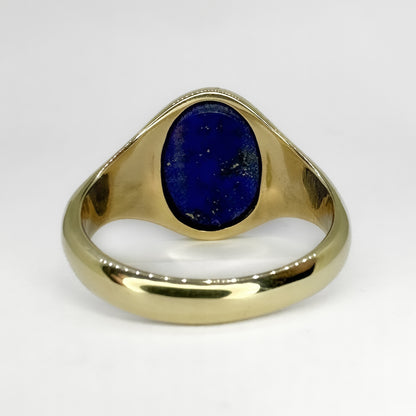 Lapis Oval Signet Ring