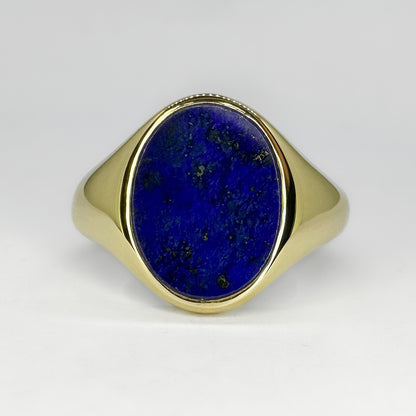 Lapis Oval Signet Ring
