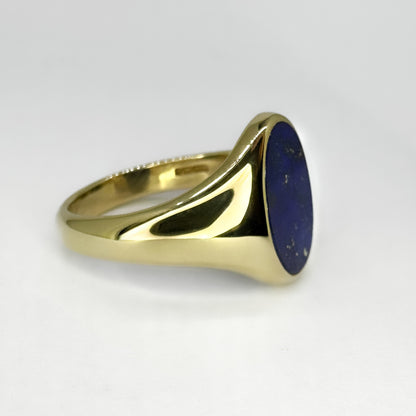 Lapis Oval Signet Ring