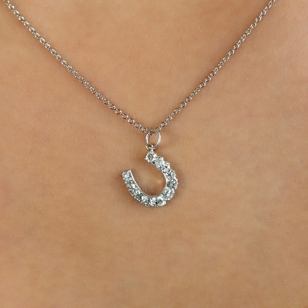 Edwardian Diamond Horseshoe Pendant