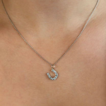 Edwardian Diamond Horseshoe Pendant