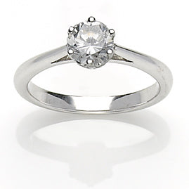 Single Stone Diamond Ring, 18ct White Gold