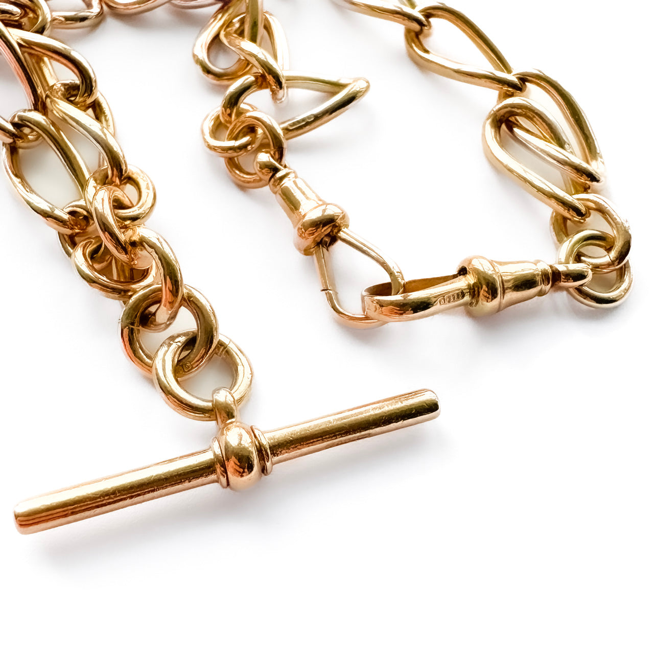 Edwardian Twisted Trombone Link 16.5" Albert Chain