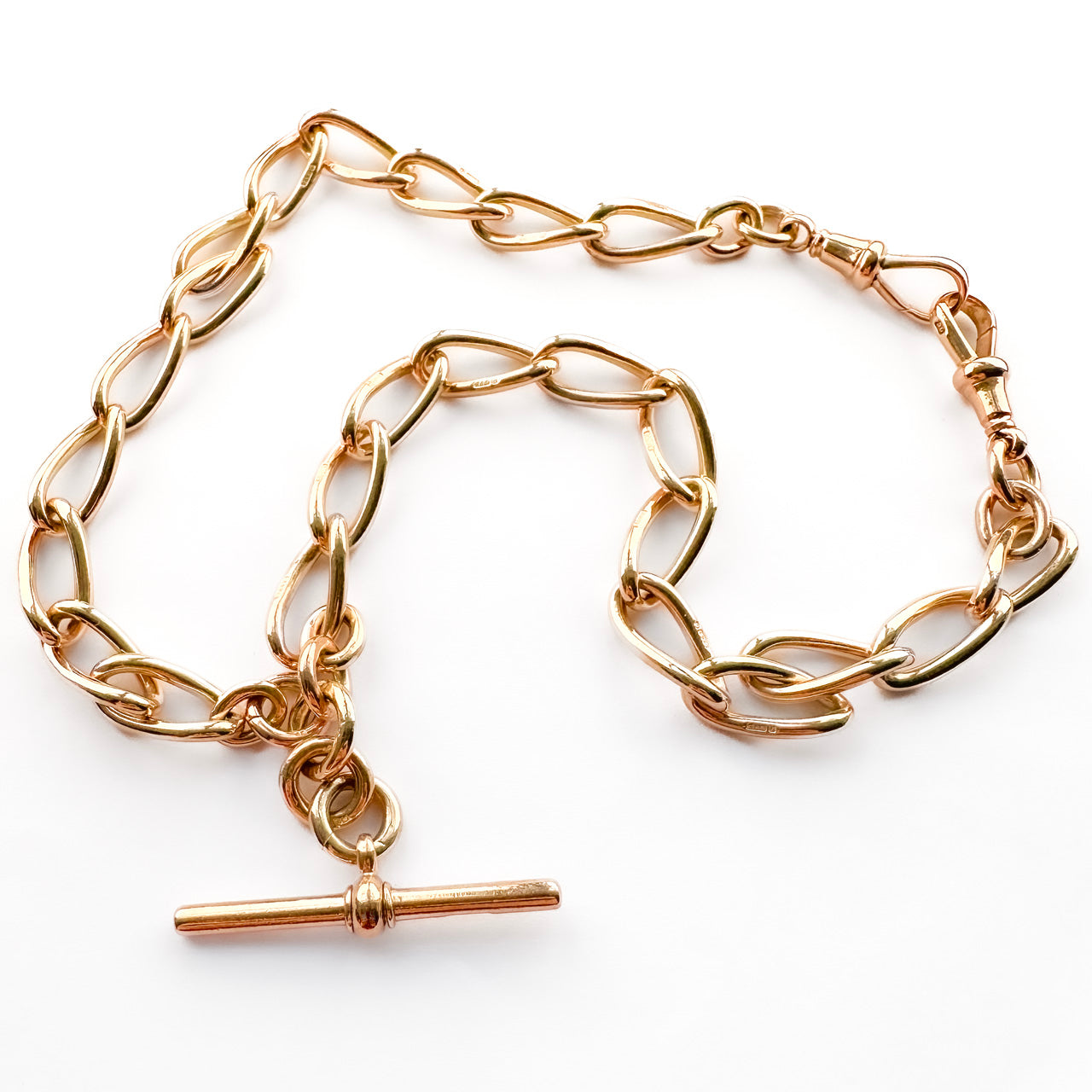 Edwardian Twisted Trombone Link 16.5" Albert Chain