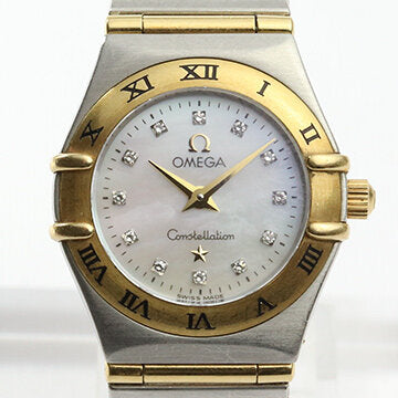 Omega Constellation Ladies 22mm MOP Diamond Dial, in Steel and Gold
