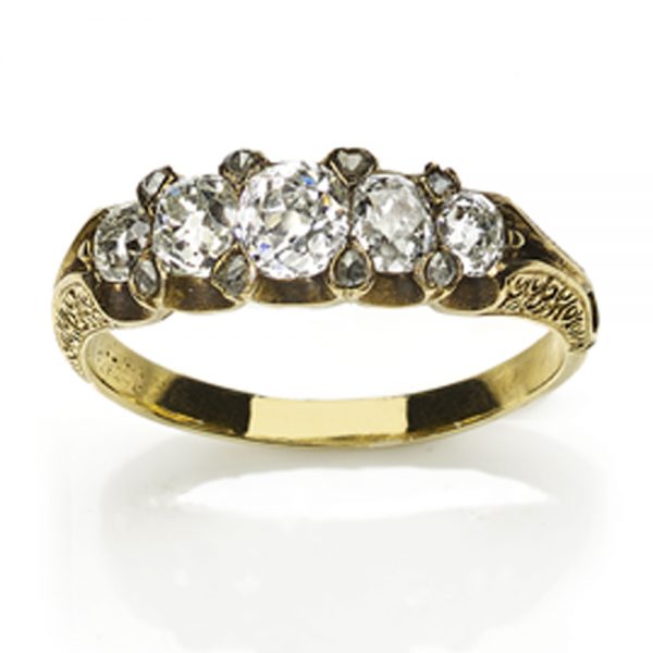 Antique Victorian Five Stone Diamond Ring