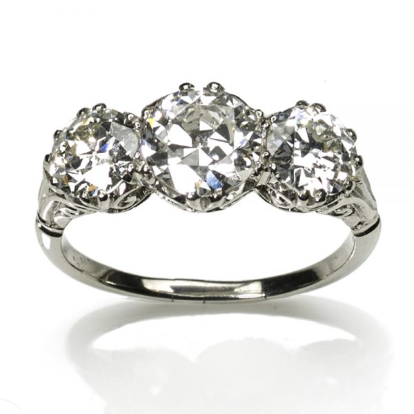 Platinum Three Stone Diamond Ring