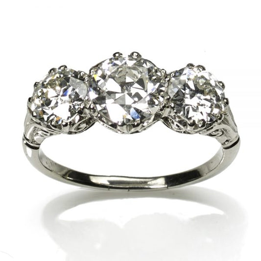 Platinum Three Stone Diamond Ring