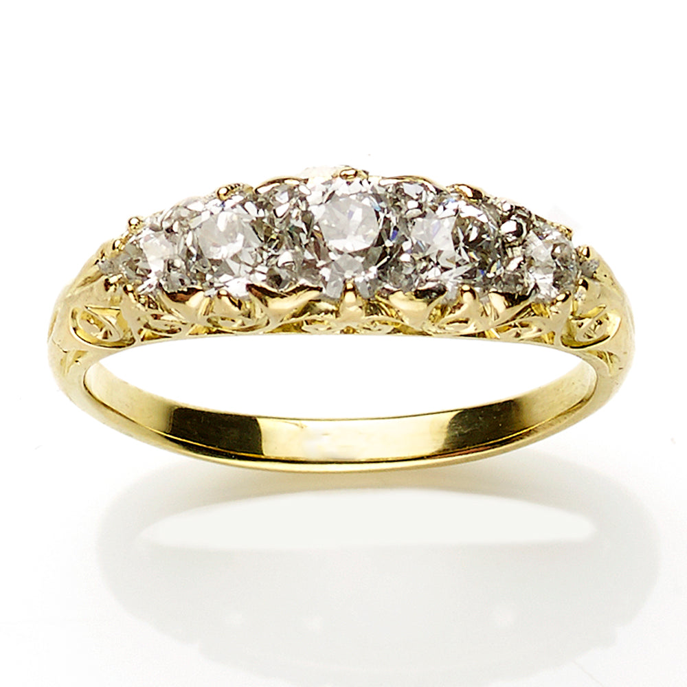 Victorian Style Five Stone Diamond Ring